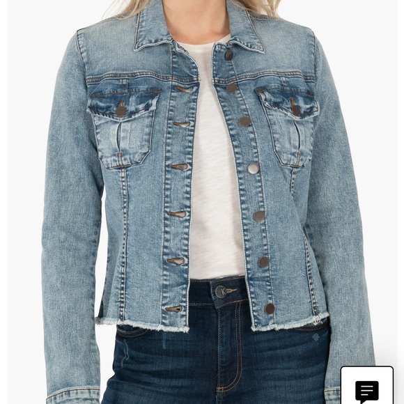 Kara Frayed Denim Jacket. Size xs. New without tags. Super cute. - Picture 2 of 3